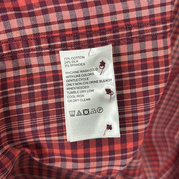 TOMMY BAHAMA button down men's shirt SIZE 2XLB COTTON 73% SILK 24% SPANDEX 3% - Picture 4 of 5